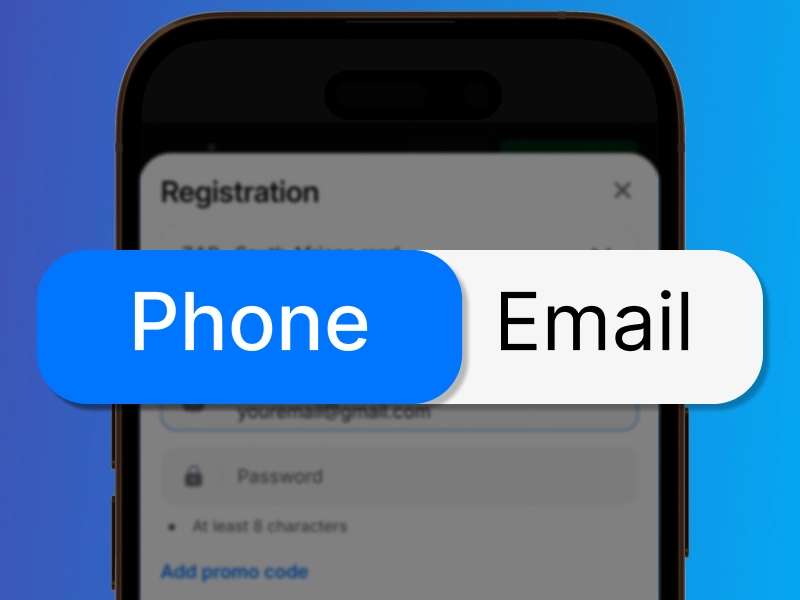 registration methods on 1Win app choose social networks or quick signup